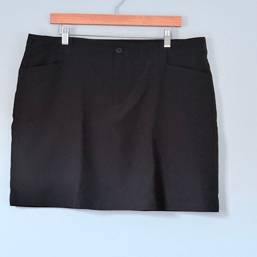 Eddie Bauer Skort Womens Size 16 Skirt Black Outdoor Hiking Polyester Spandex